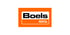 Orangefarbenes Boels Rental-Logo mit weißem Rechteck und schwarzem Text.