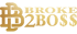 Goldenes Logo mit Text "B2B BROKE 2BOSS", wobei das "S" in BOSS durch Dollarzeichen ersetzt ist.