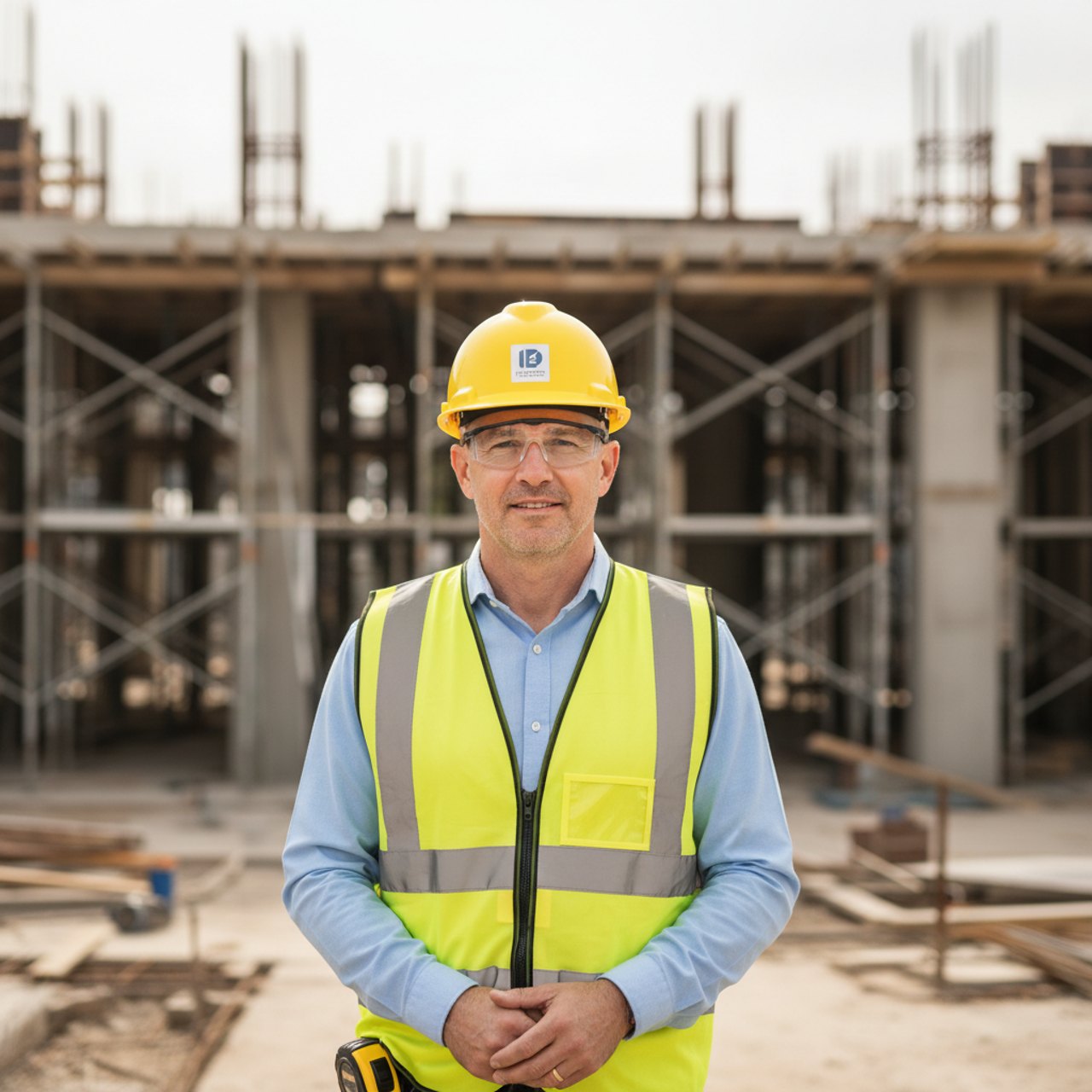 Bauleiter auf der Baustelle
