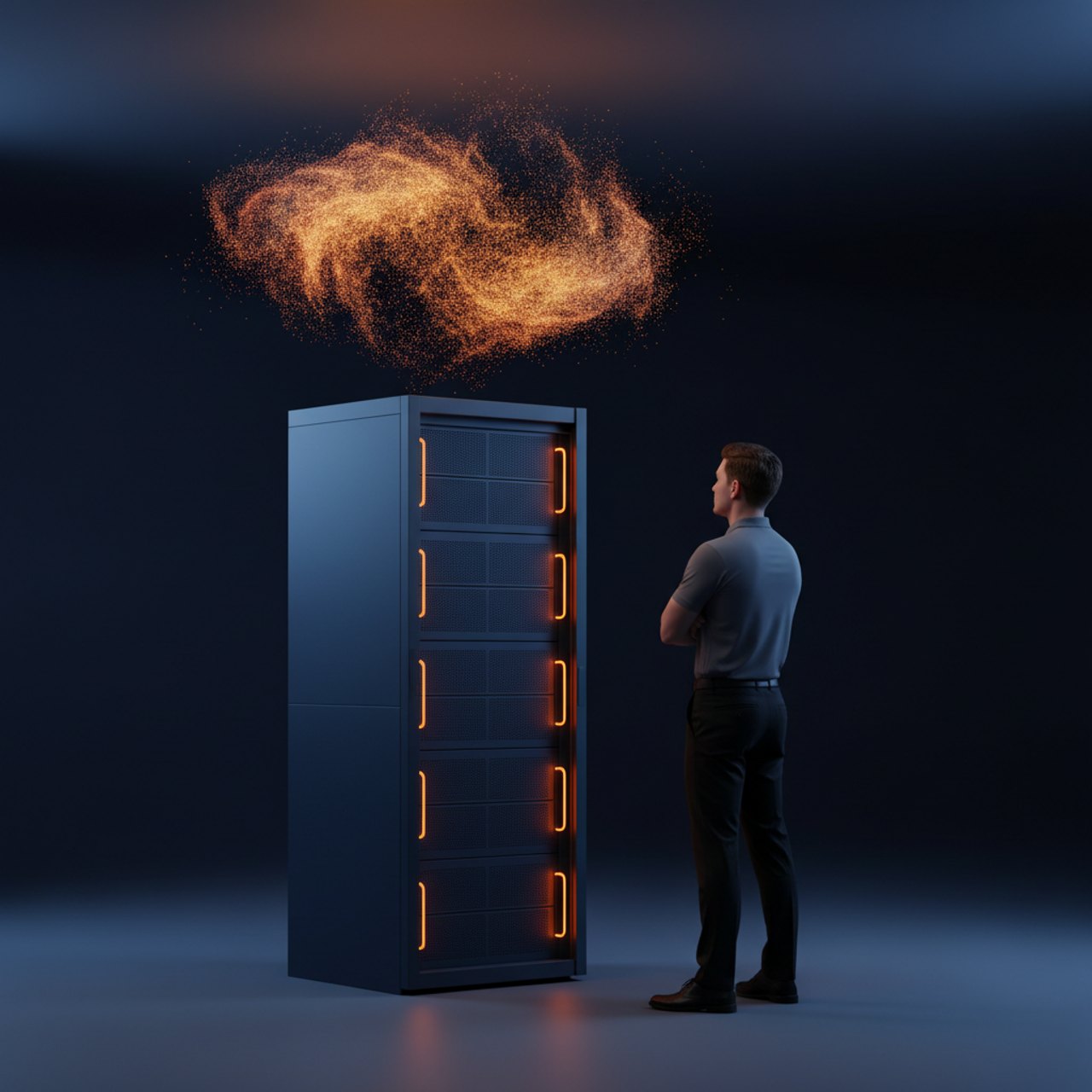 Serverrack mit Cloud
