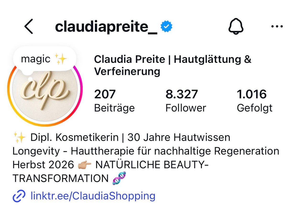 Claudia Preite auf Instagram