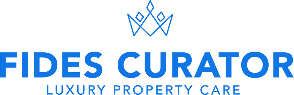 The text "FIDES Curator" in bold blue letters on a white background.