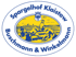 Logo Spargelhof Klaistow Buschmann & Winkelmann mit Spargelstechern und Wappen.