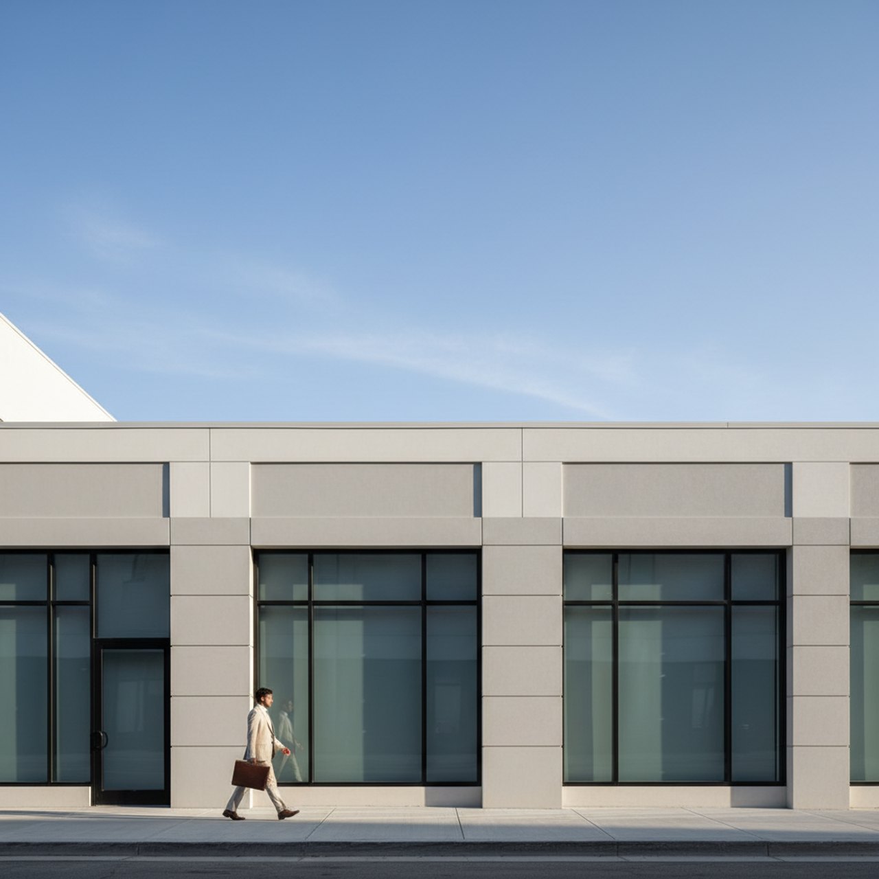 Frisch saniertes Wohngebäude mit moderner, heller Fassade