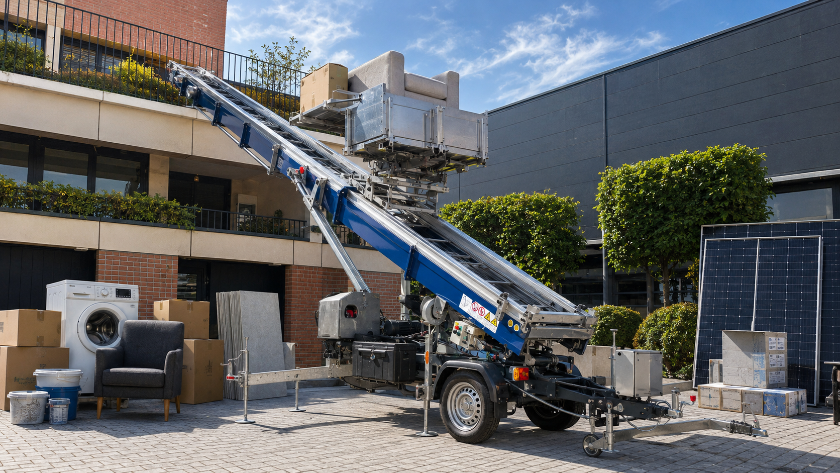 Möbelaufzug Transportkorb für Möbel und Baumaterial