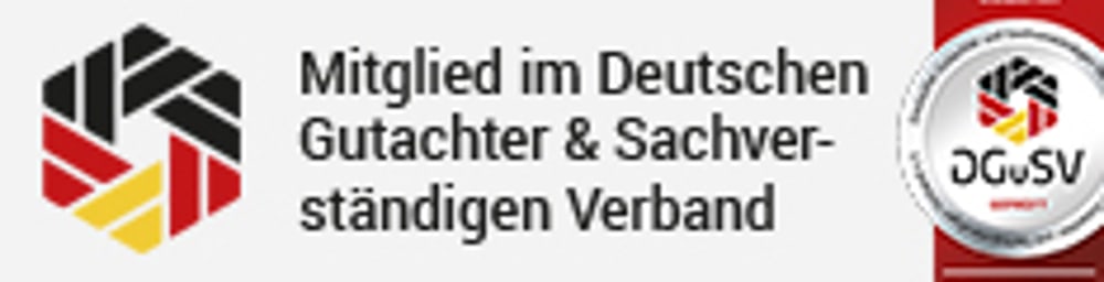 Logo Mitglied im Deutschen Gutachter & Sachverständigen Verband