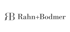 Rahn+Bodmer Logo mit stilisierten RB-Initialen in Dunkelgrau auf dunkelgrünem Hintergrund.