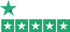 Trustpilot-Logo mit fünf weißen Sternen auf grünem Hintergrund.