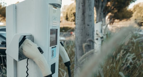 Outdoor EV charger installation at a home in Garden Grove