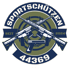 Logo "SPORTSCHÜTZEN SEIT 2024 44369 e.V." mit zwei gekreuzten Gewehren und einer Pistole.