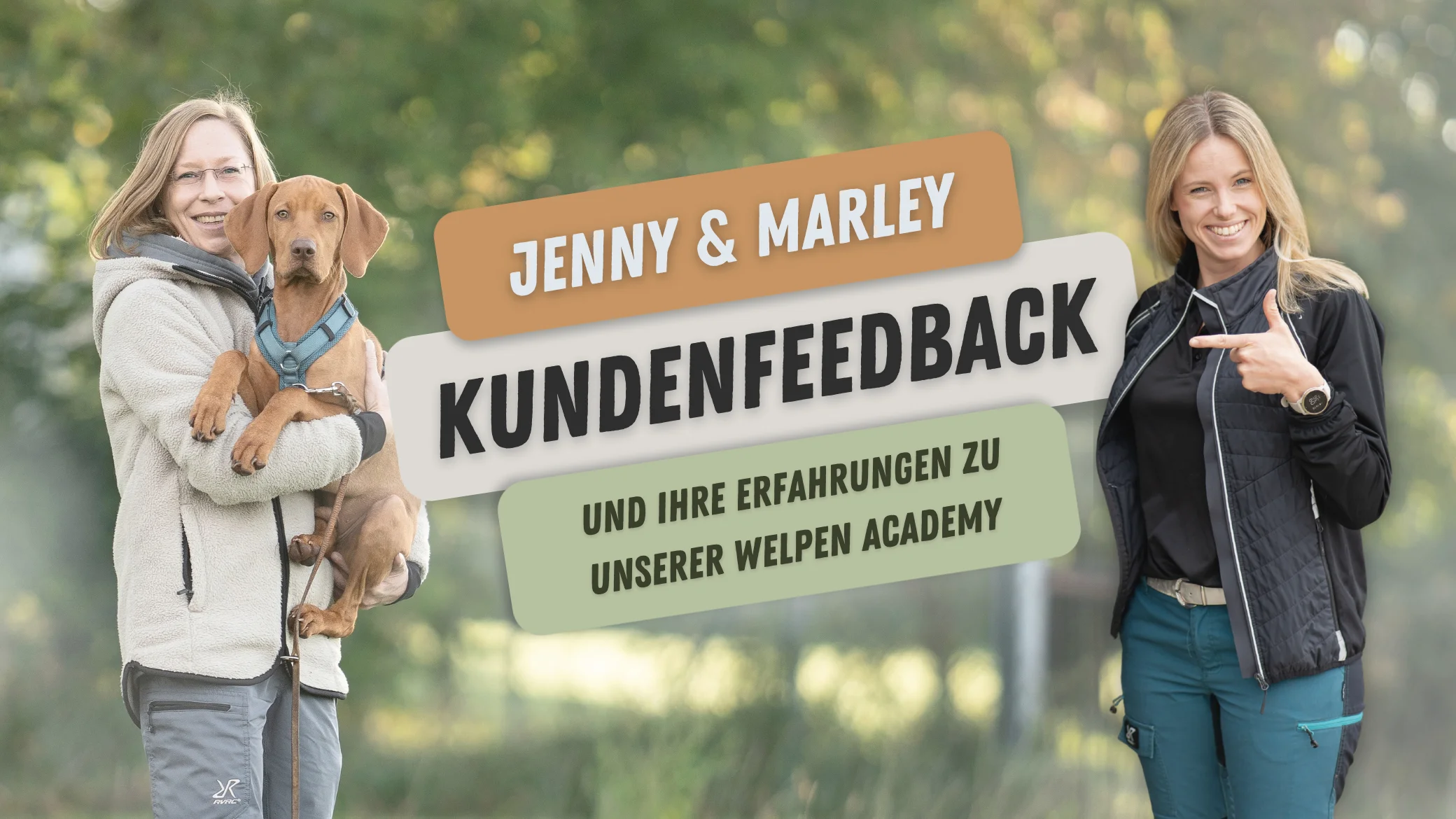 Jenny König mit ihrem Welpen Marley
