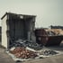 Freigelegter Arbeitsbereich auf einer Baustelle