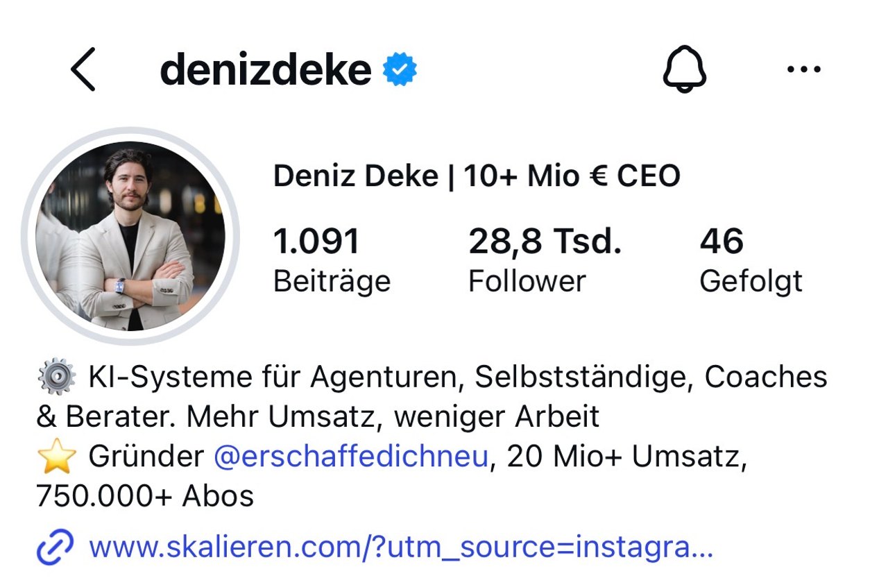 Deniz Deke auf Instagram
