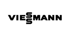 Viessmann Logo in schwarzer Schrift auf dunkelgrünem Hintergrund.