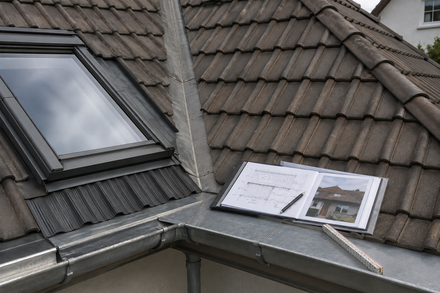 Reparaturarbeiten am Dach