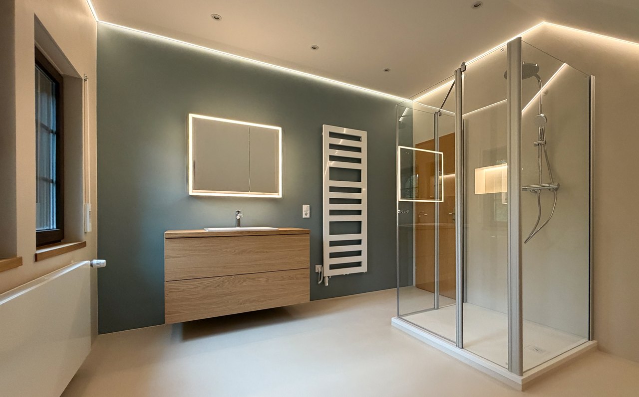 Wohnzimmer in Betonoptik