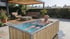 AI-Visualisierung eines Sauna-Prototyps auf einer Dachterrasse