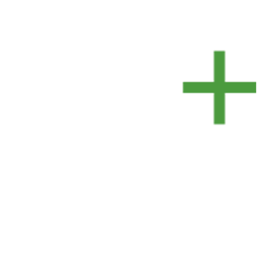 Białe słowo "fit" z zielonym symbolem plusa na zielonym tle.