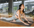 Woman doing pigeon pose on yoga mat to relieve hip pain