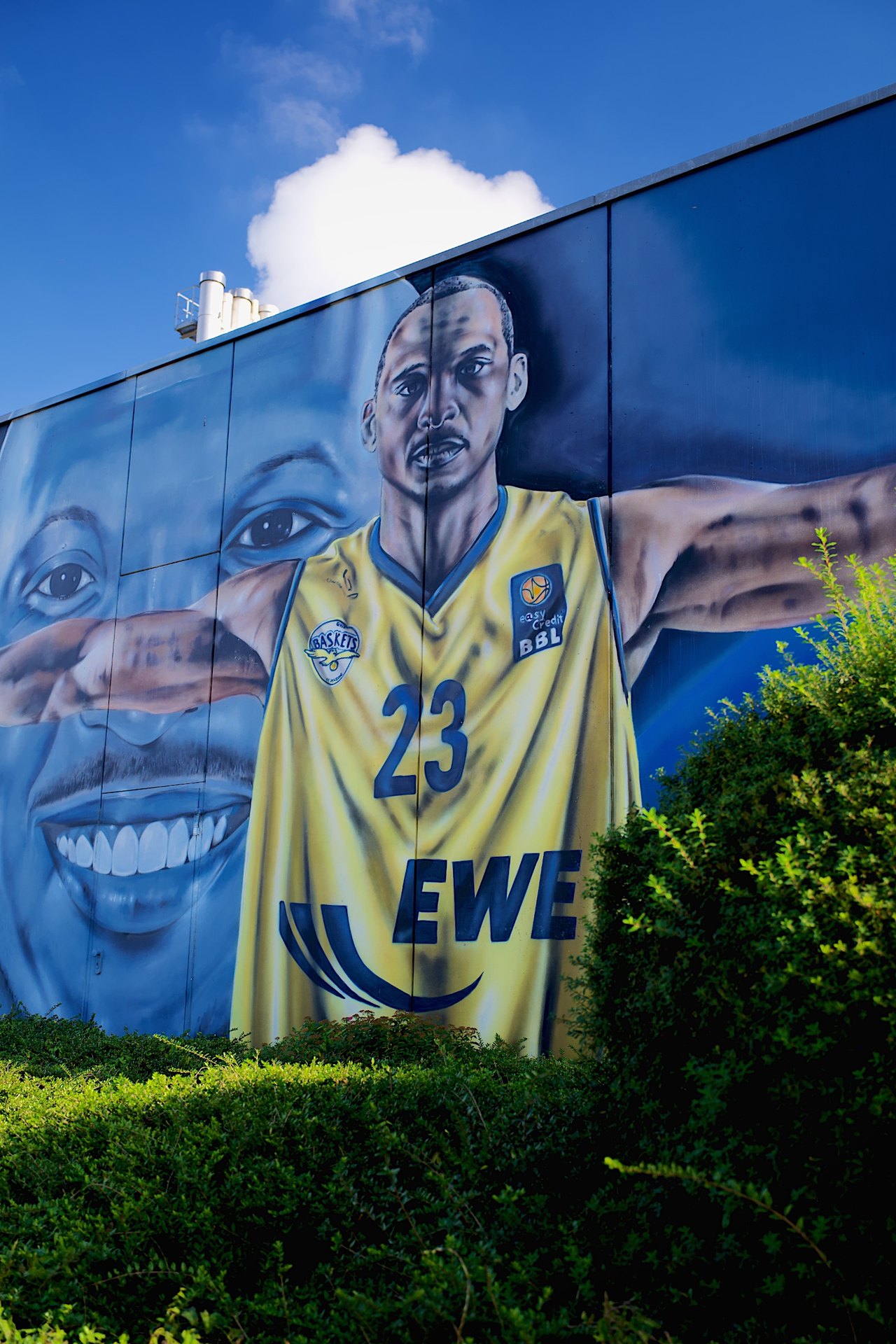 Die Pauldingburg an der EWE Arena in Oldenburg, gemalt von Sbeck
