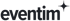 Eventim Logo in dunkelgrauer Schrift auf schwarzem Hintergrund mit einem vierzackigen Sternsymbol oben rechts.