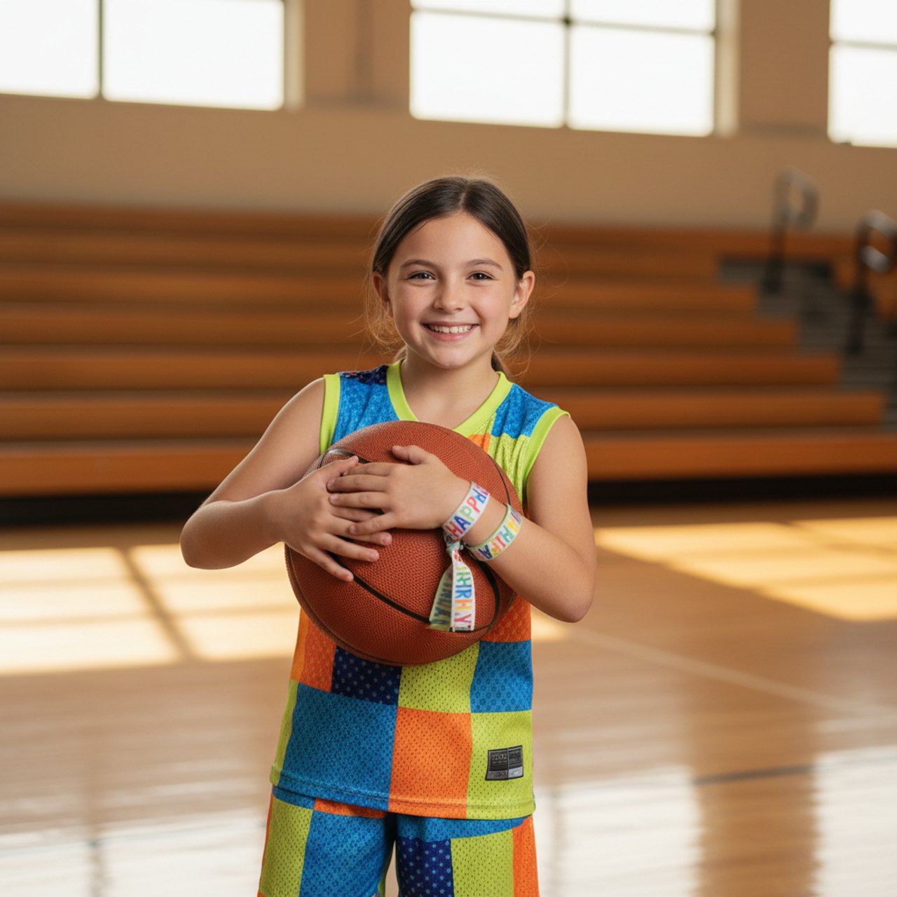 Mädchen mit Basketball