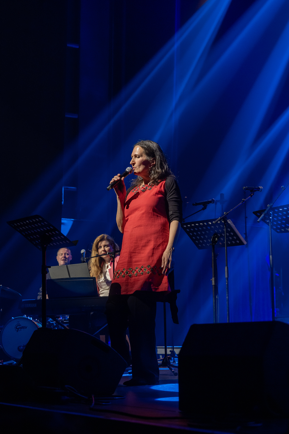 Vocal jazz course with Simone Kopmajer at the Jazzgesang and Barbershop concert in the Orpheum, Voices of Spirit 2025, Graz