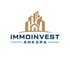 Logo von Immoinvest Ankara mit goldener Skyline, einem Haus-Symbol und dunkelblauem Text auf weißem Hintergrund.