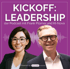 KICKOFF: LEADERSHIP Podcast-Cover mit Frank Plümer und KI-Nova vor lila Hintergrund und Soundwellen.