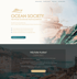 Die Webseite der Ocean Society mit einem Yachtbild und Informationen über den nächsten Auslauf in Monaco.
