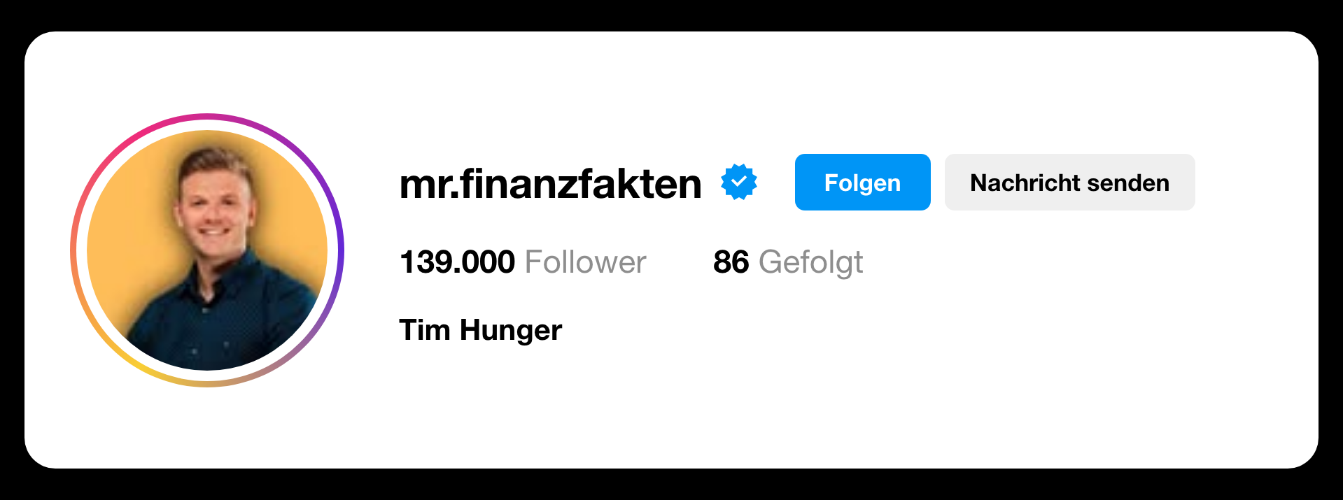 Instagram-Profil mr.finanzfakten