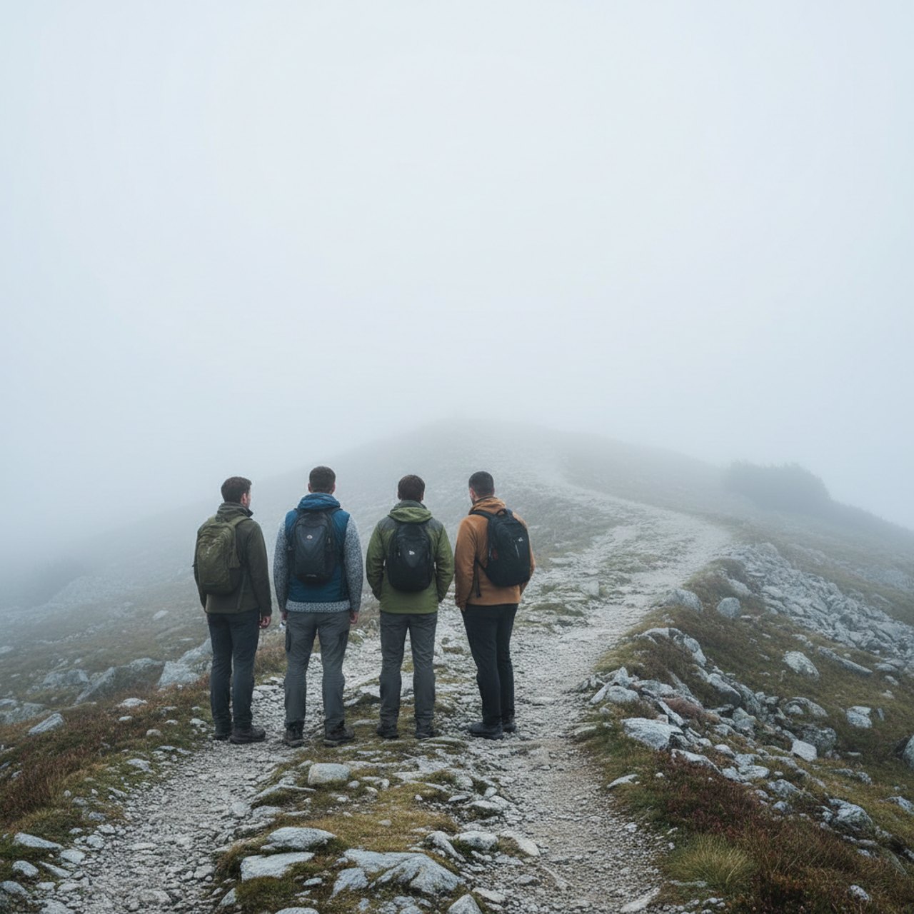 Teilnehmergruppe nach einer Wanderung