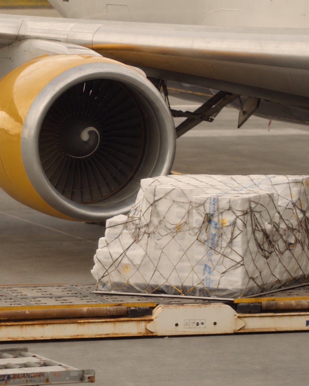 Luftfracht am Flughafen