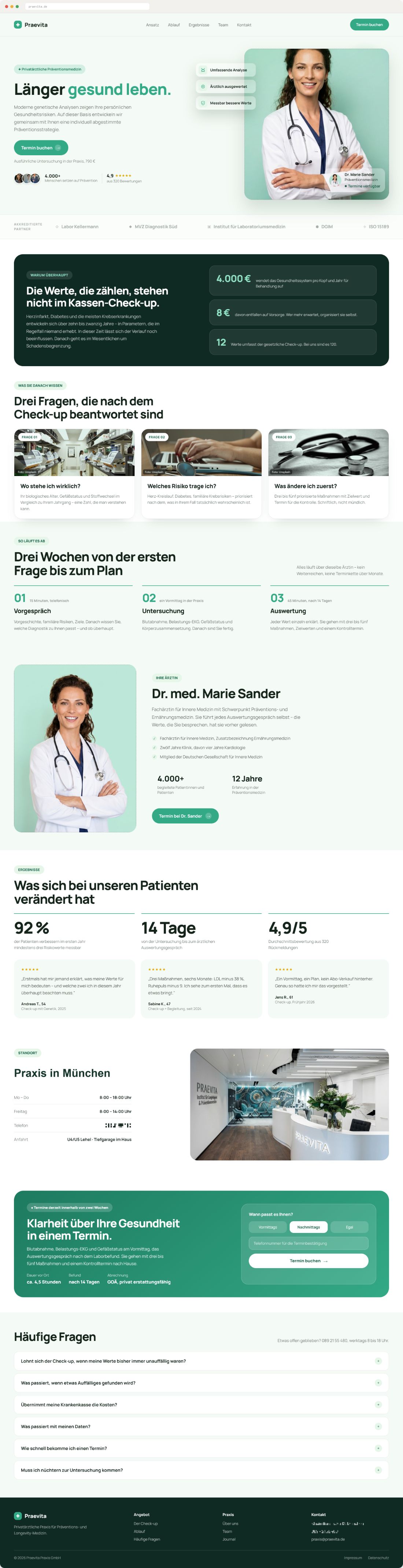 Privatpraxis Webseite