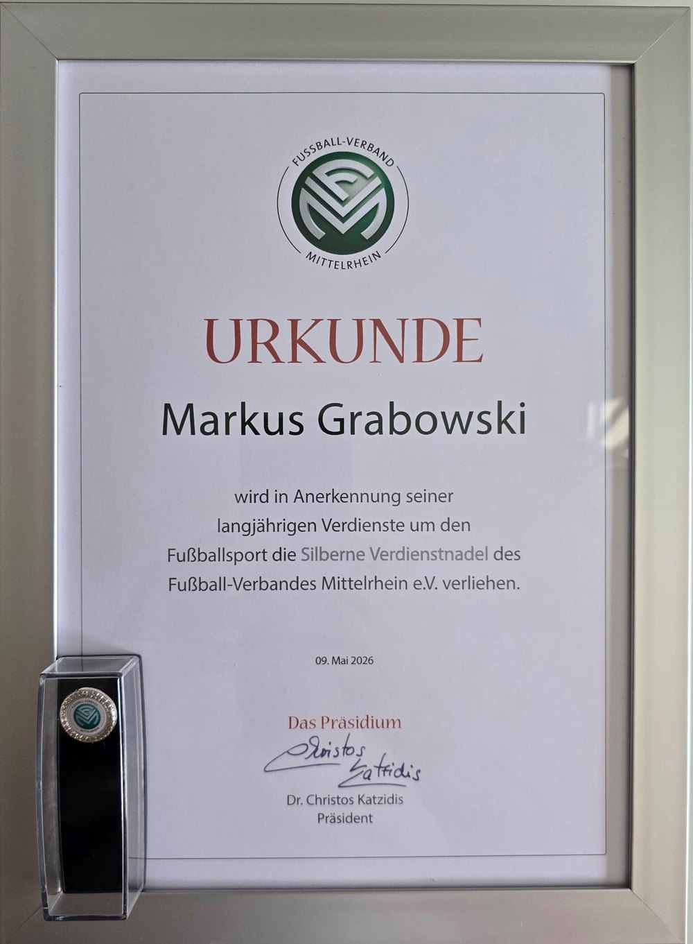 Erinnerung und Auszeichnung