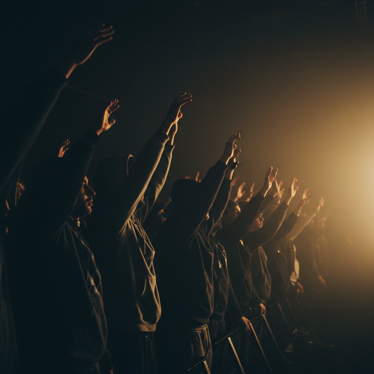 Silhouette einer Crowd
