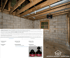 Unfinished basement with a sample Michigan Property Inspections radon report and two radon test canisters placed side by side