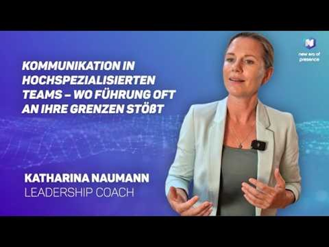 Vorschaubild zum Vortrag von Katharina Naumann über Kommunikation in hochspezialisierten Teams