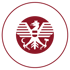 Rundes Logo mit einem weißen Adler auf rotem Grund und der Aufschrift "MEISTER BETRIEB" in Weiß.