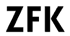 Schwarzer Text ZFK auf weißem Hintergrund.