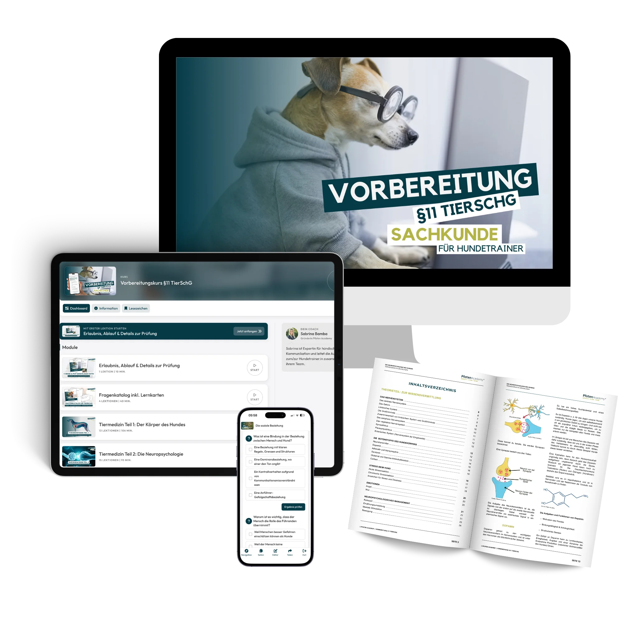 Der §11-Vorbereitungskurs auf Laptop, Tablet und Smartphone