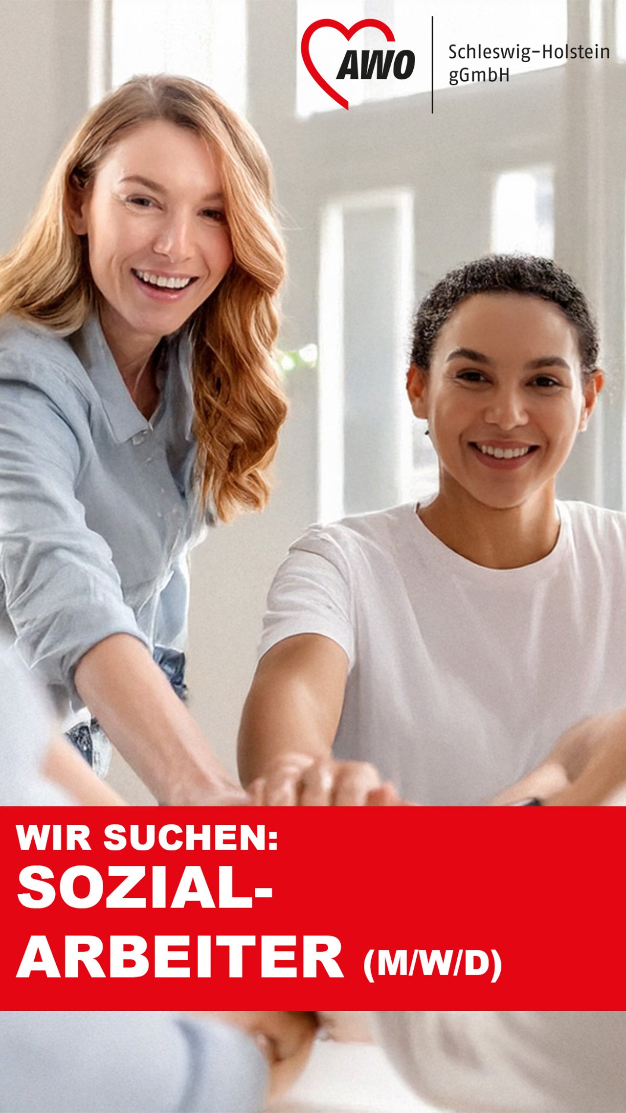 Stellenanzeige der AWO Schleswig-Holstein: Wir suchen Sozialarbeiter (m/w/d)
