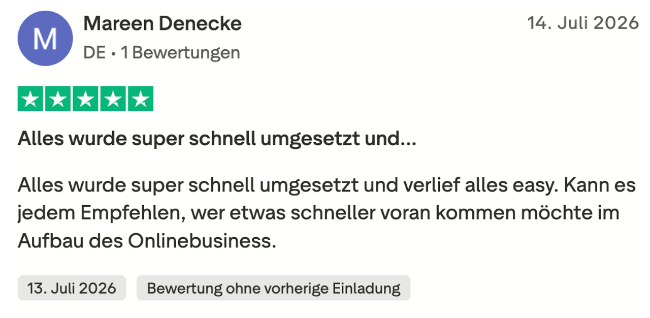 Mareen: Alles super schnell & easy umgesetzt