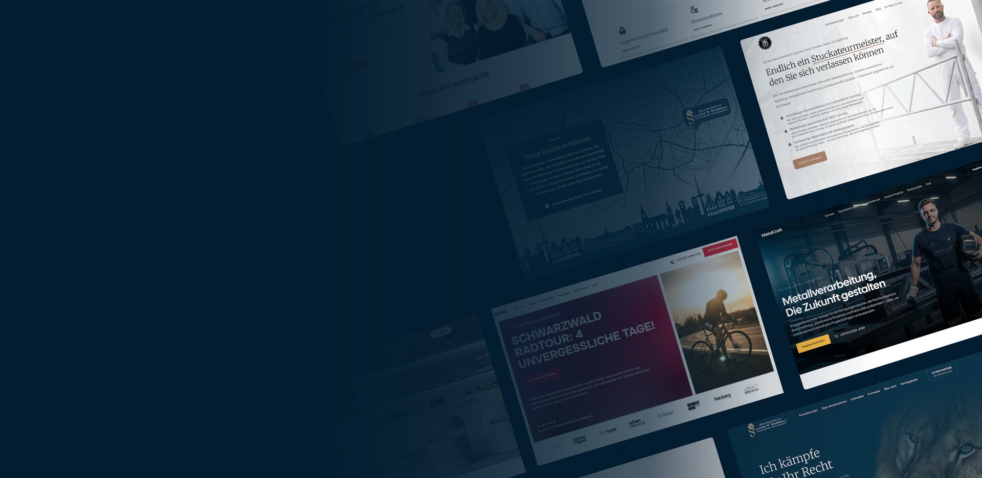 Website-Mockups auf verschiedenen Geräten