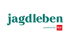 Jagdleben-Logo in Grün mit der roten Aufschrift „powered by BLV“ auf grünem Hintergrund.