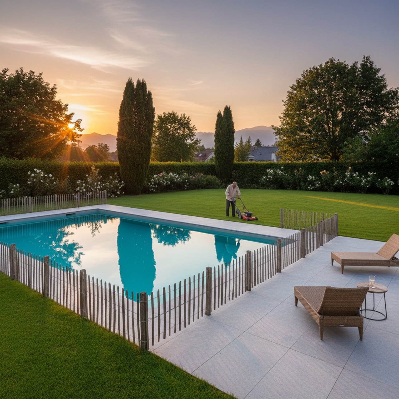 Pool mit eigenem Sicherheitszaun