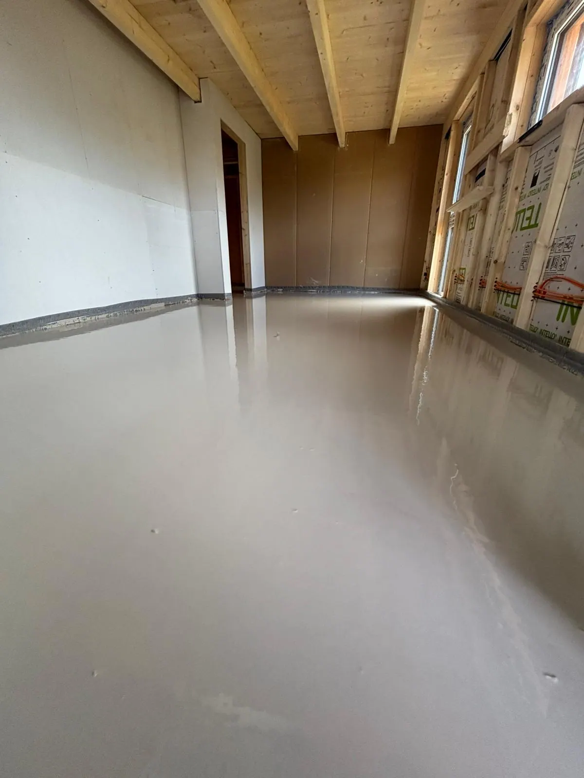 Fließestrich in einem Wohnhaus