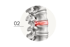 Medical diagram of a human spine with a herniated disc highlighted in red between two vertebrae.