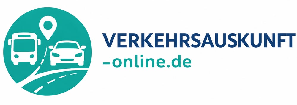 Logo von Verkehrsauskunft-online.de mit Symbolen für Bus, Auto und Standort-Pin auf türkisfarbenem Kreis.