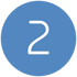 Weiße Ziffer 2 in einem blauen Kreis.